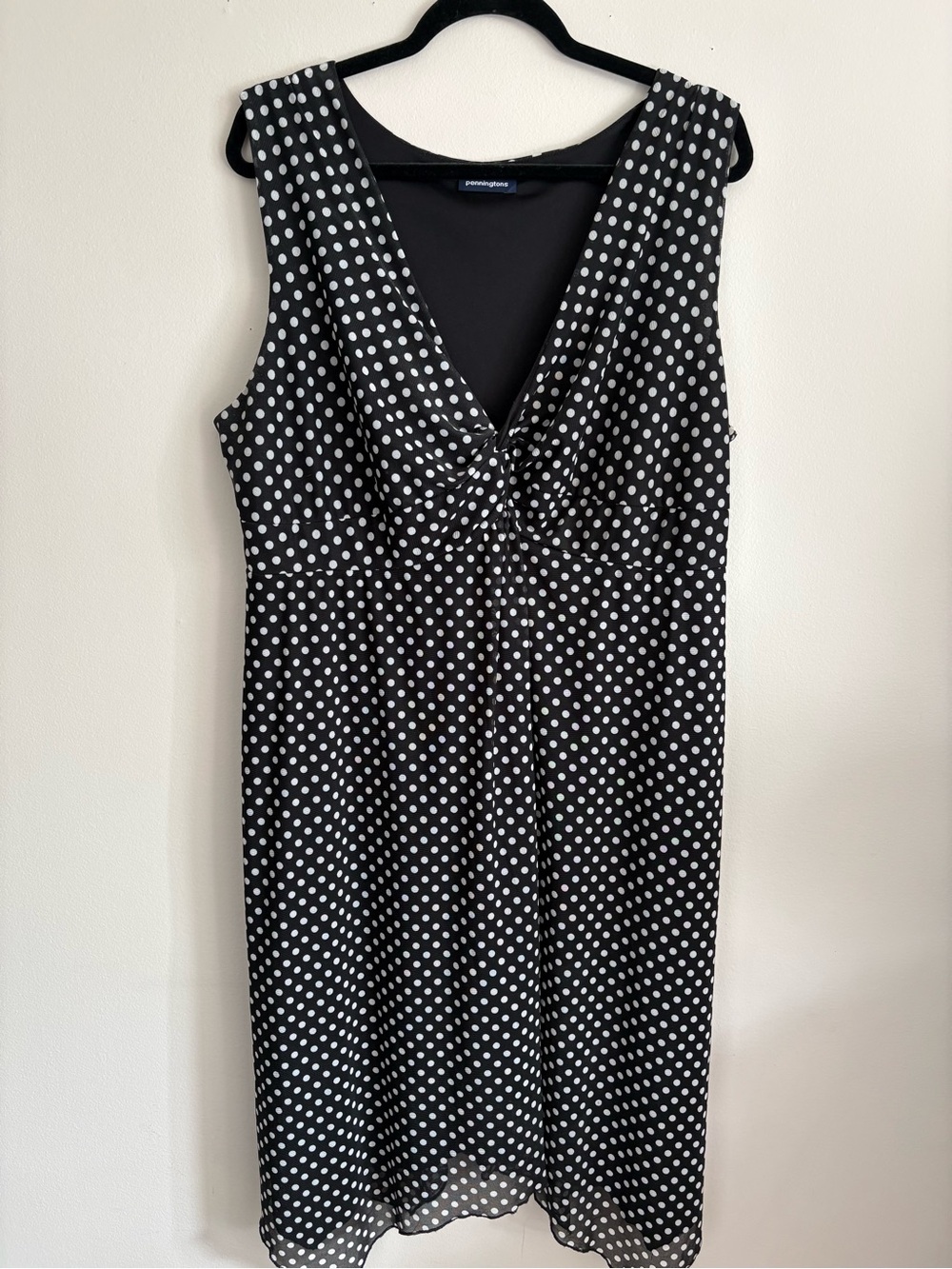 Penningtons Black & White Polka Dot Midi Dress